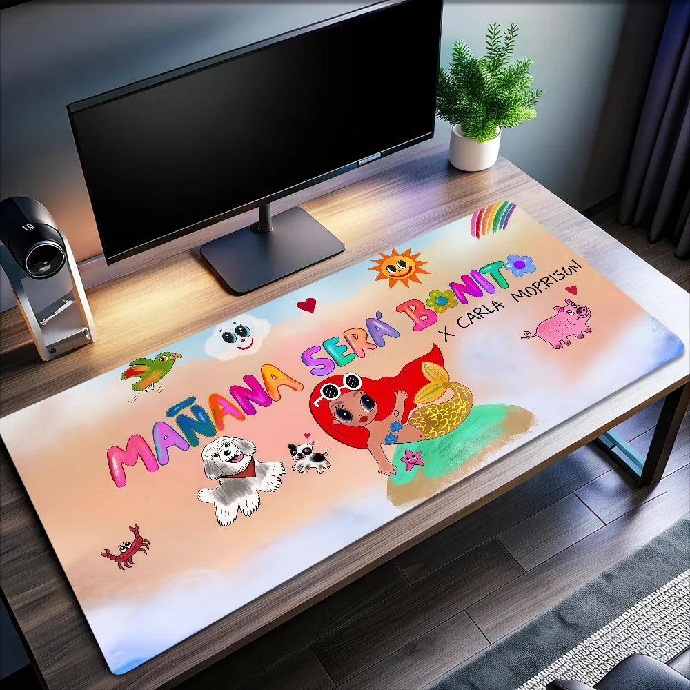 Mouse Pad MousePad Non-slip Lockedge Office Student Gaming Thickened K-Karol G Large Singer Writing Pad Cushion