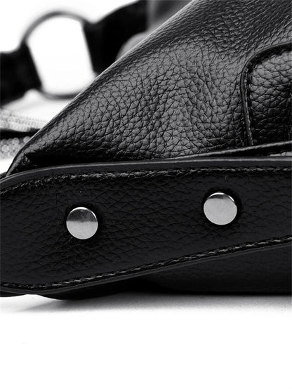 2024 Women High Quality Leather Shoulder Bag Top-handle Bags Casual Large Capacity Messenger Bags Luxury Designe Ladies Handbags
