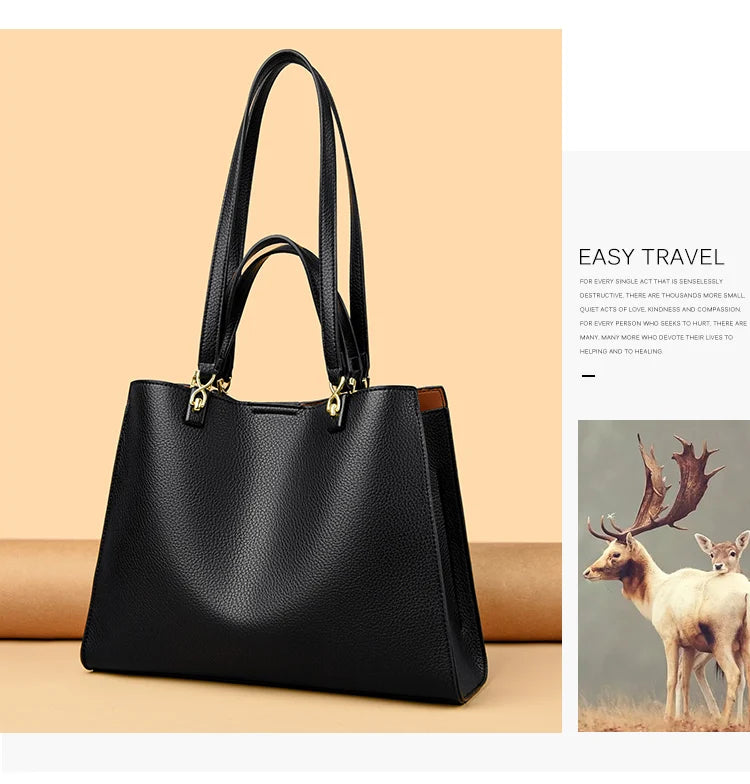 Genuine Brand Luxury Designer Women Bags High Quality Leather Shoulder Crossbody Messenger Tote Bag Large Handbag Purses