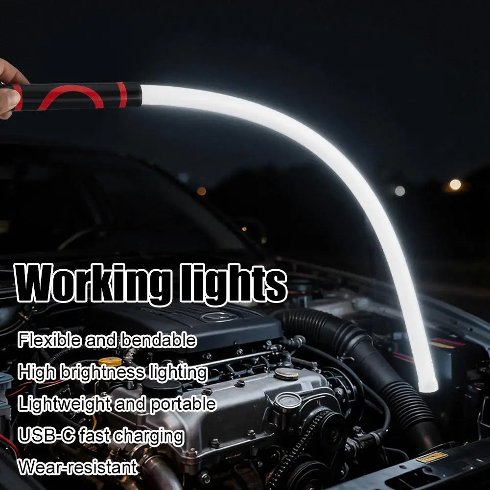 73cm Flexible LED Flashlight Stick Rechargeable Work Light Professional Mechanic Tool for Car Repair Engine Bay Inspection Lamp