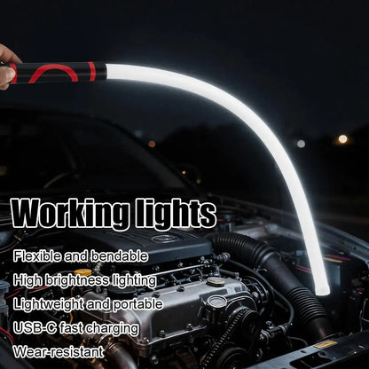 73cm Flexible LED Flashlight Stick Rechargeable Work Light Professional Mechanic Tool for Car Repair Engine Bay Inspection Lamp