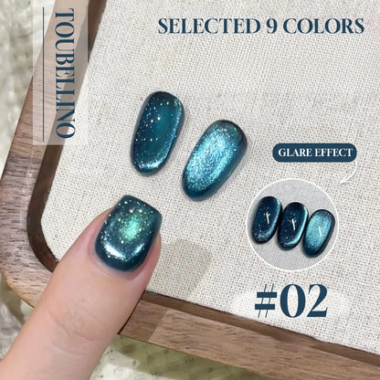 MIANEL 12ML Hit Product Gold Amber Cat Eye Gel Nail Polish 2026 New Blue Glass Beads Cat Eye Gel Nail Green Nails 1-21pcs
