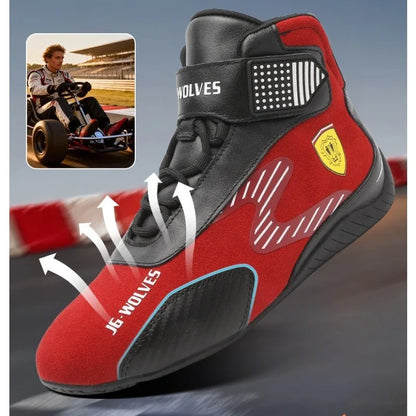 Car Motorcycle Racing Club Exercise Shoes Unisex Karting Shoes Hot High Quality Waterproof Go Karting Boots FIA Approved 35-45