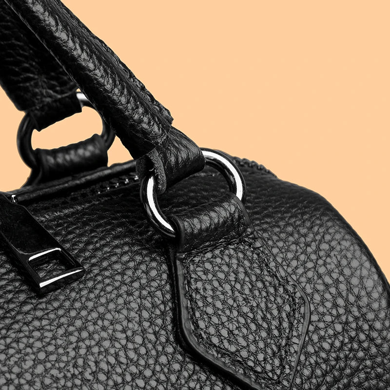 100% Genuine Leather Tote Bag Women Bags Designer Cowhide Luxury Handbags Ladies Shoulder Crossbody Bags Commuting Messenger Sac
