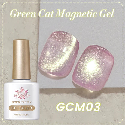 BORN PRETTY 10ml Cat Magnetic Gel Nail Polish Moonlight Glass Bead Water Light Crystal Soak Off UV Varnish For DIY Nail Art