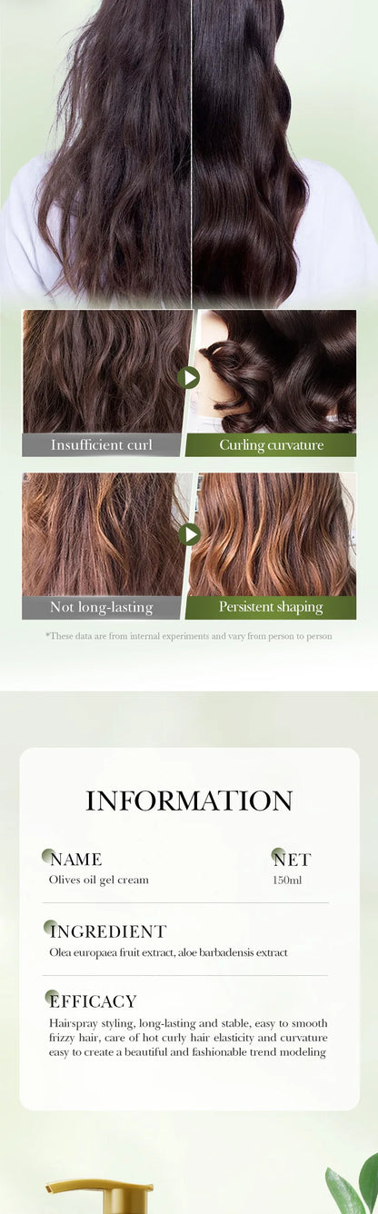 SADOER Olive Oil Hair Styling Wax Gel - Strong Hold, Natural Shine, Volumizing, Non-Greasy for Men & Women