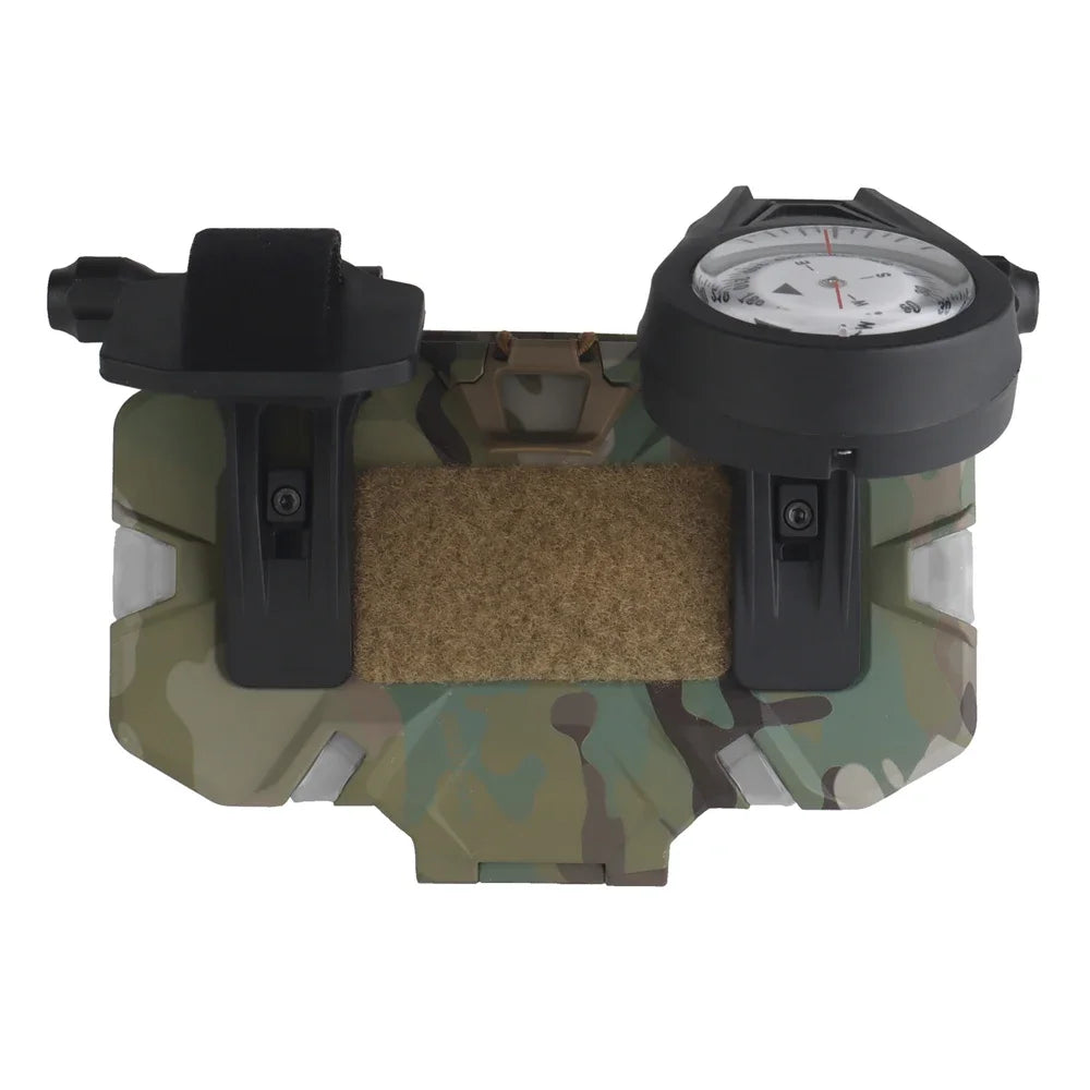 Tactical Militar Outdoor Survival Compass for MOLLE Mobile Phone Holder Navigation Board Foldable Admin Panel Hunting Vest Gear