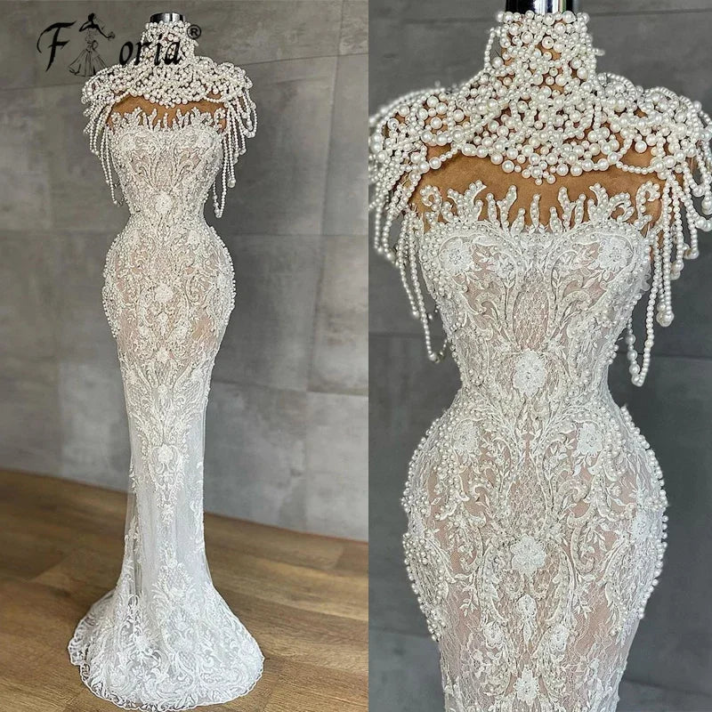 Elegant Pearl Party Dresses 2025Cap Sleeves Beaded Lace Prom Celebrity Dress Illusion Formal Occasion Gown Robe De Soiree Femme