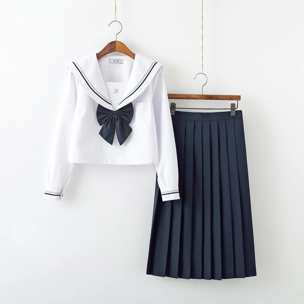 JK Uniform Full Set Basic Spring Shore Gold Two Long-sleeved Japanese Soft Girl Student College Style Sailor Suit