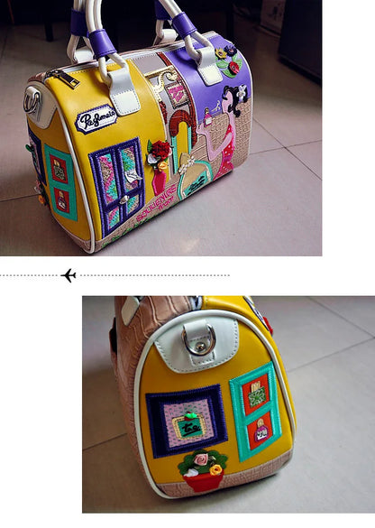 Luxury Vintage Shoulder Bag for Women Beautiful Design Creative Boston Bag for Friends Gifts