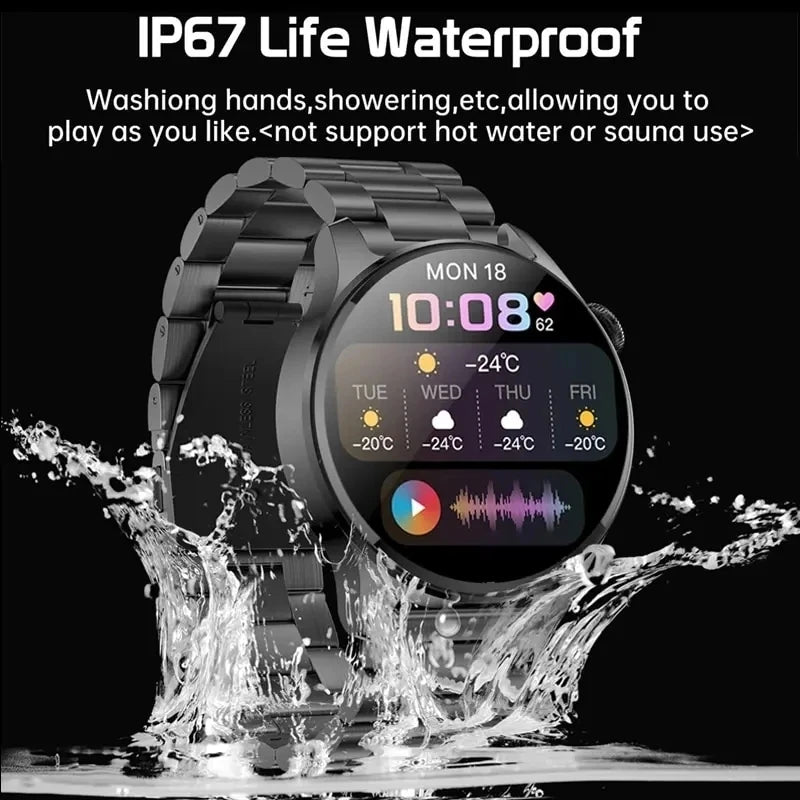 New Watch 5 Pro for Men Smart Watch Bluetooth Call Sports Fitness Men's Wristwatch Heart Rate Monitor Waterproof Smartwatch Hw12
