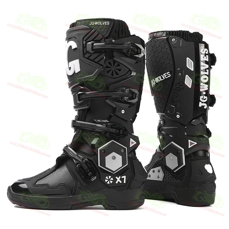 New JG WOLVES Off-road Motorcycle Riding Shoes, Active Axis Off-road Boots, High Boots, Men's Anti Fall Riding Equipment