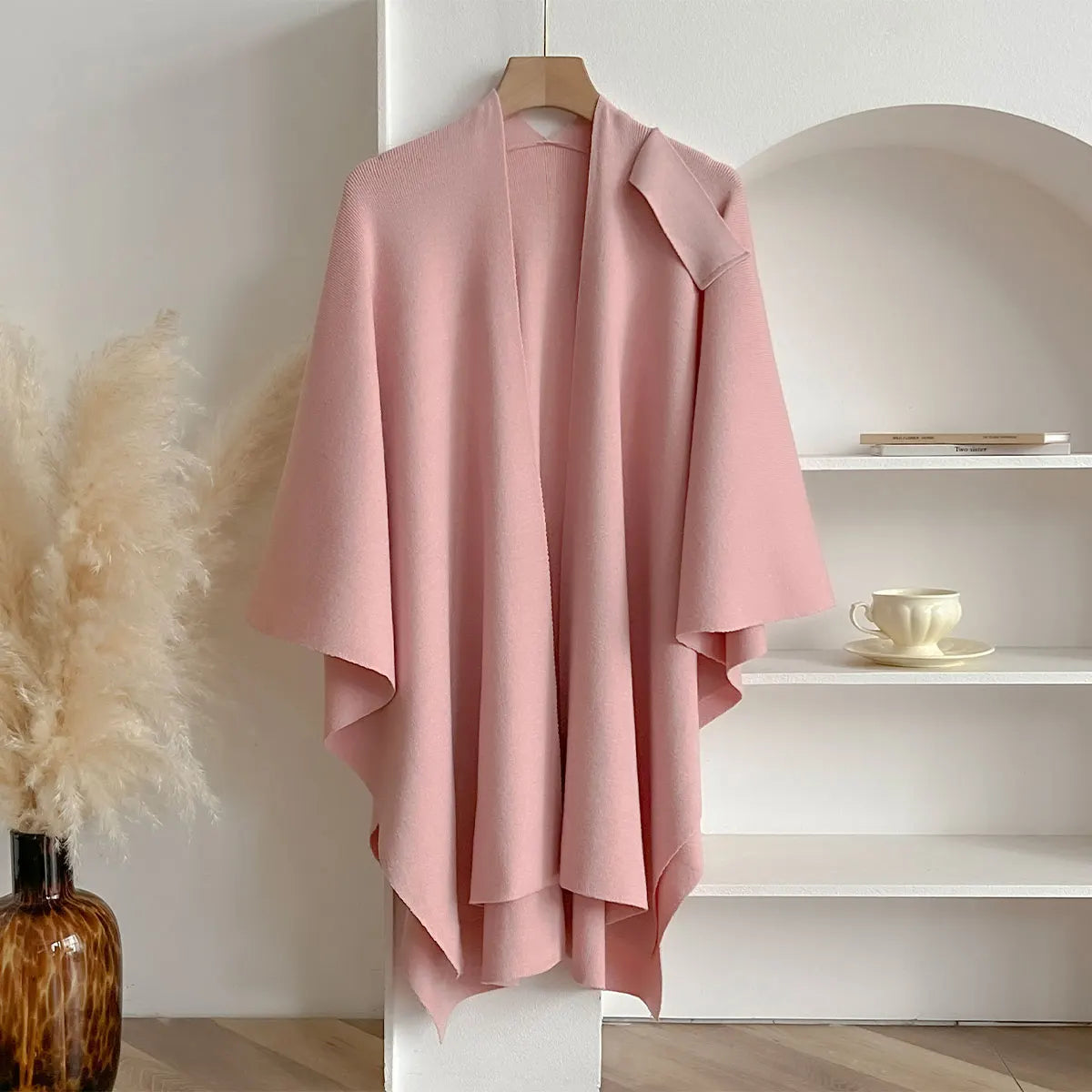 Women Poncho Winter Warm Solid Color Shawl Double Sided Designer Blanket Luxury Scarf Female Cloak Cashmere Pashmina Cape Stole