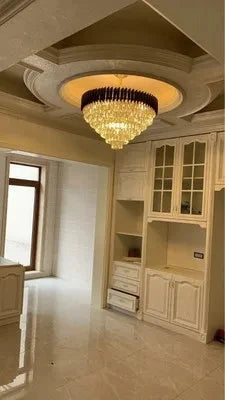 Villa Luxury Living Room Chandelier K9 Crystal Restaurant Pendant Lights Modern Ceiling Chandelier Dining Table Indoor Home Lamp