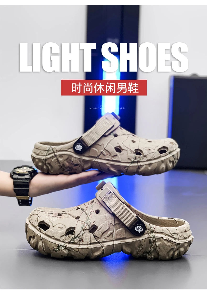 Men Slippers Summer Sandals EVA Platform Garden Shoes Unisex Flat Shoes Women Bedroom Slides High Quality Lightweight Beach
