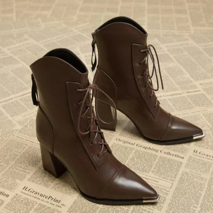 8cm High Heels Women's Ankle Boots Pointed Fashion Shoes Dress Designer Women's Boots 2025 Winter Sexy Chelsea Botas De Mujer