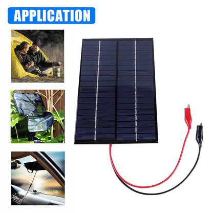 10W Portable Solar Panel DIY 12V-18V Battery Cell USB Solar Power Bank Outdoor Camping Hiking Solar Charger for Mobile Phone