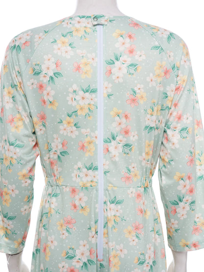 Women Special Need Adaptive Clothing Elderly Alzheimer Dementia Back Zipper Anti-Strip Nursing Jumpsuit Homewear Sleepwear