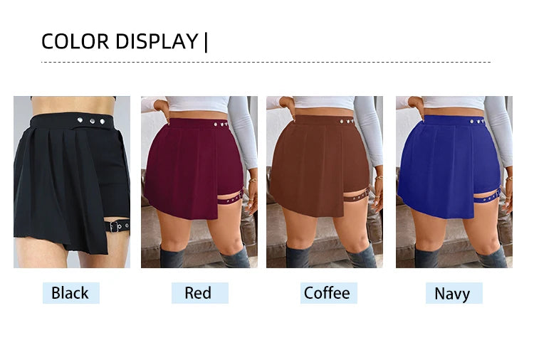 Plus Size Flared Skirt Women's Fashion Versatile Black Casual Mini Skirt Sexy Slim Pleated Fluffy Short Summer Best Choice