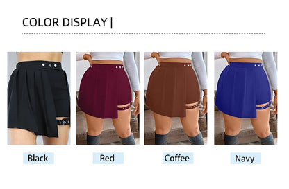 Plus Size Flared Skirt Women's Fashion Versatile Black Casual Mini Skirt Sexy Slim Pleated Fluffy Short Summer Best Choice