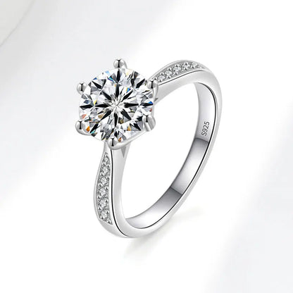 BJXMOSO Real Moissanite 925 Sterling Silver Couple Ring for Women Man Wedding Jewelry Engagement Imitation Diamond Fashion Gifts