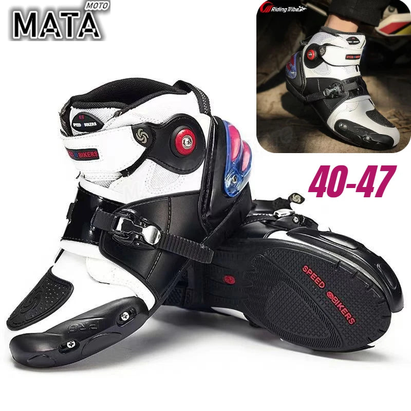 Hots PRO-BIKE Waterproof All-season Motorcycle Riding Shoes for Men and Women Off-road Racing Boots Motorbike Rider Boots