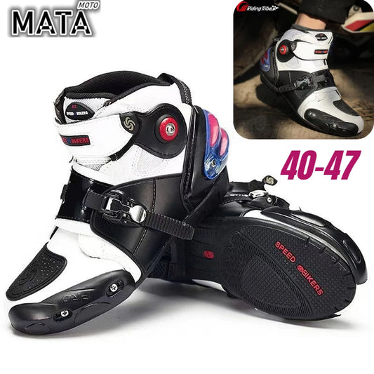Hots PRO-BIKE Waterproof All-season Motorcycle Riding Shoes for Men and Women Off-road Racing Boots Motorbike Rider Boots