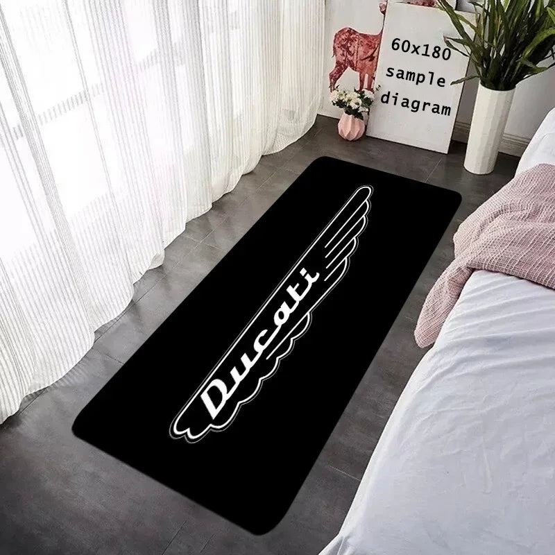 New Arrival Ducati Logo Motorcycle Floor Mat Non-Slip Garage Carpet for Bike
