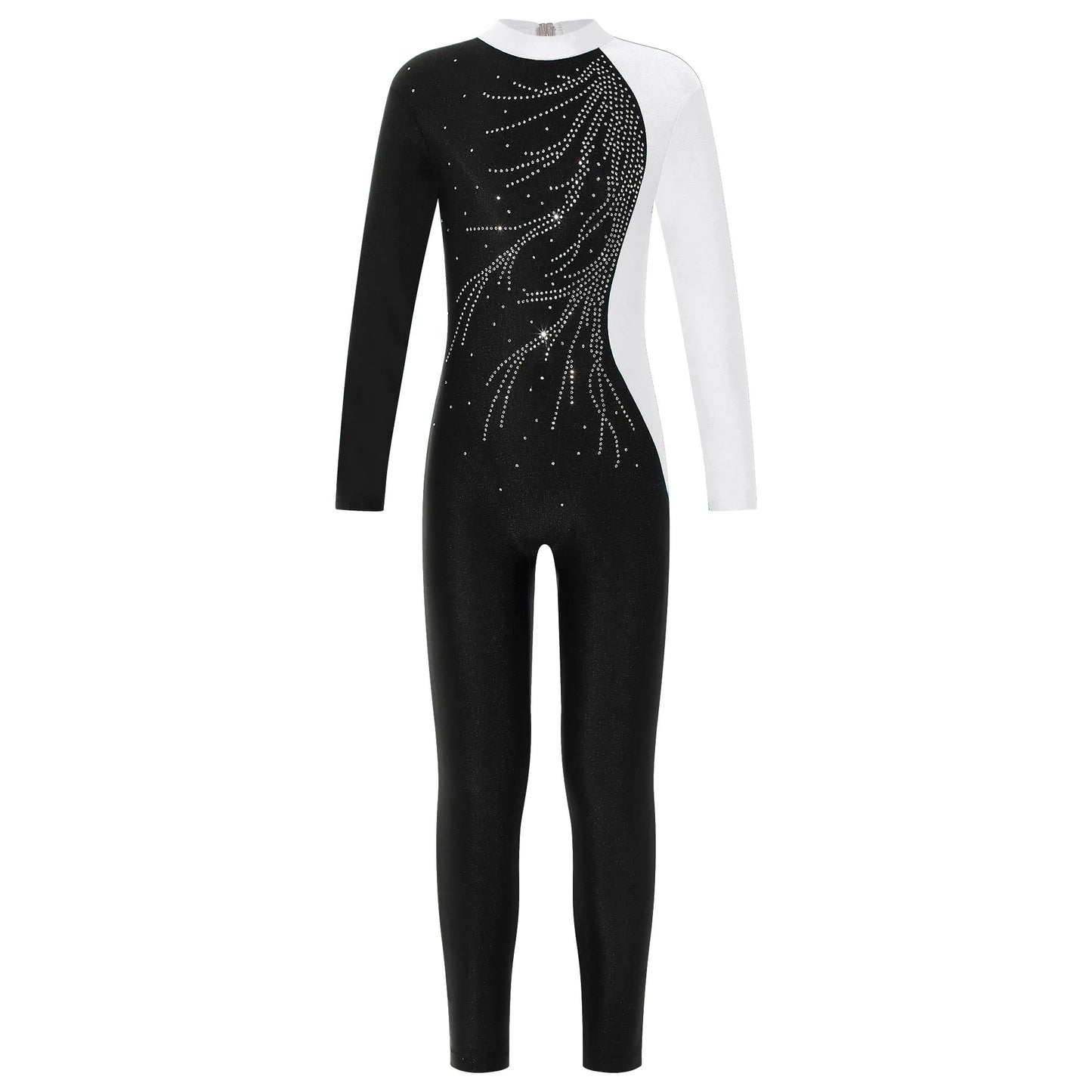 Kids Girls Long Sleeve Gymnastics Leotard Bodysuit Teens Gymnastics Jumpsuit for Girl Children Ballet Dance Costume Dancewear
