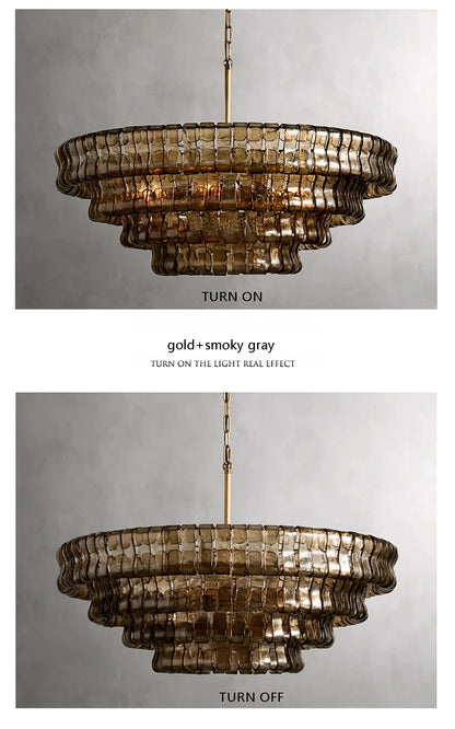 Glass Chandeliers Lights 2026 Classic Round Hanging Lamps for Ceiling Home Decoration Lighting Gold Lustres Lamparas De Teto