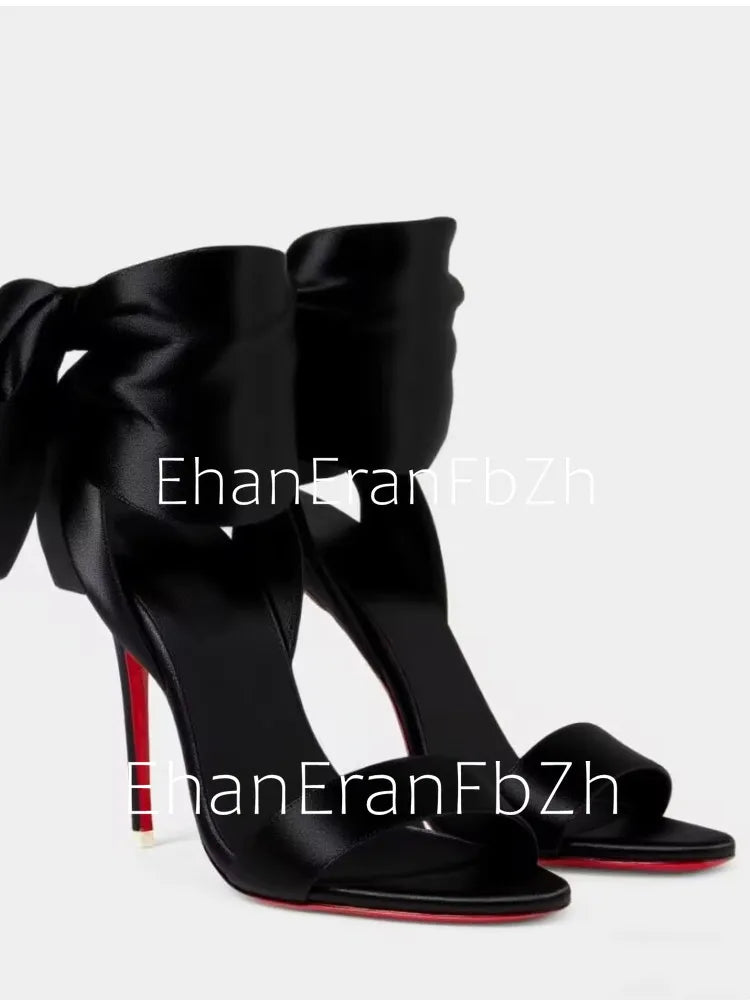 European and American Summer New Ankle Strap Women's Slim High-heeled Sandals Fashionable and Sexy Party Wedding Sandals
