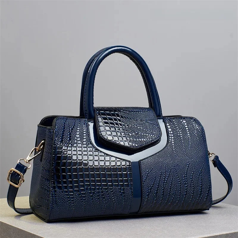 Fashionable Ladies Handbag Soft PU Leather Polyester Lining Zipper Closure Shoulder Bag Essential for Commuting Mothers Day Gift