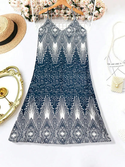 Women's Strappy Summer Dress,Simple Sleeveless Floral Sundress, Beach V-Neck Dress for summer clothes,Casual summer outfits