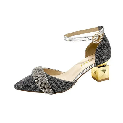 Thick Heel Women's Sandals Outdoor 2025 Trend The Best Low Price Shoe On Sale Chic and Elegant Summer Offers Luxury Ladies Shoes