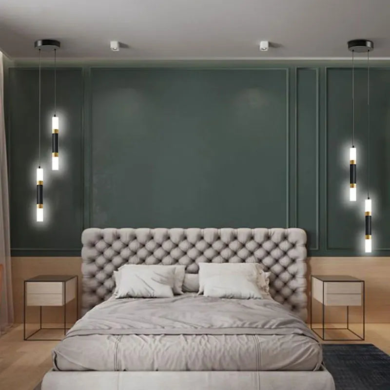 Interior Pendant Lights for Bedroom Adjustable Suspended Hanging Lamps Nordic Chandelier Lighting Fixtures for Kitchen Bedroom