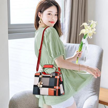 Luxury Design Messenger Bags Women PU Leather Purse and Handbags for Women Vintage Plaid Ladies Travel Crossbody Shoulder Bag