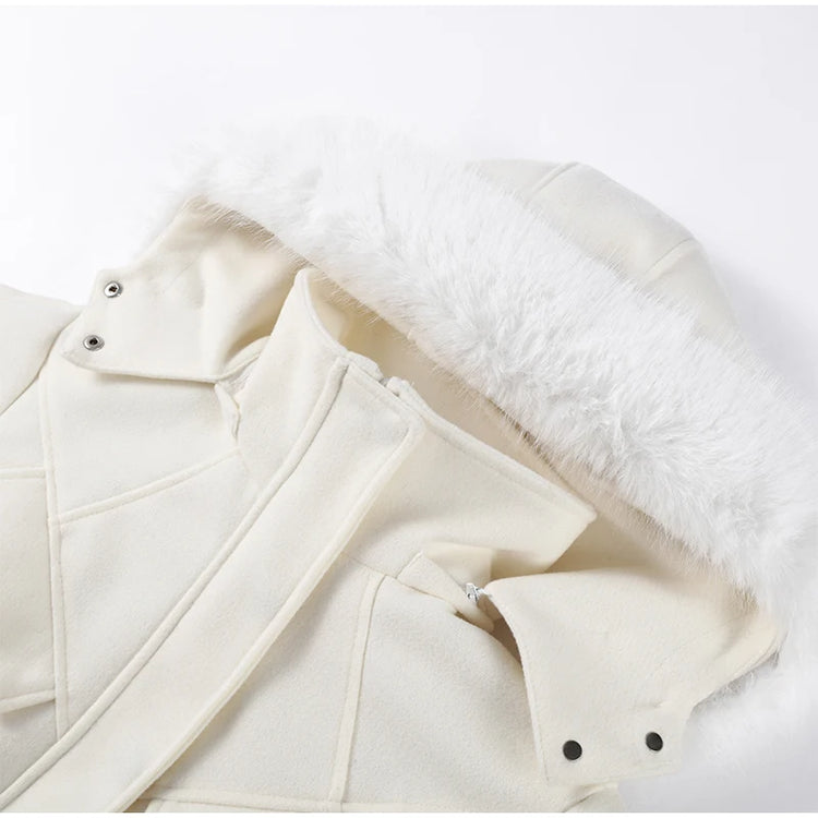 Casual Solid Ski Hoodie Jumpsuits Women Street Full Sleeve Closed Waist Slim Warm Belt Suits Female 2026 Fashion Snow Lady Suit