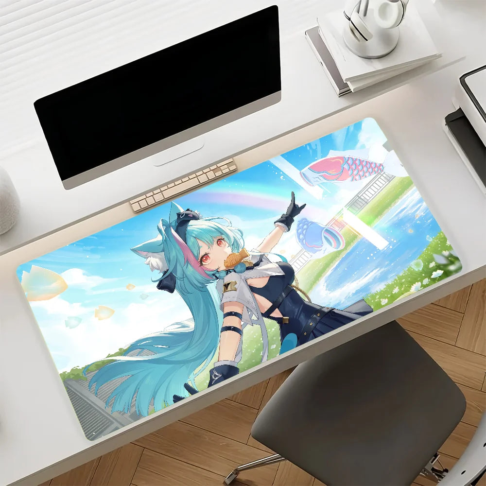 Game Neverness to Everness Mint Mouse Pad Non-slip Rubber Gamer Balance Computer Mat Decoracion Deskmat Laptop Office Large