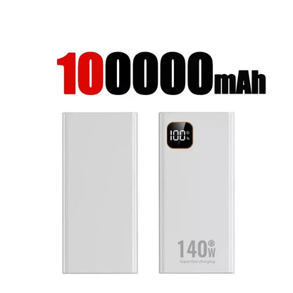 Lenovo 140W Super Fast Charging 2026 Ultra Capacity CCC Portable Charger Power Bank For IPhone Samsung 500000mAh