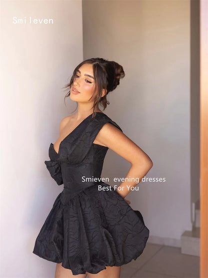 Smileven Luxury Noval A Line Evening Dress Off The Shoulder Formal Prom Dresses Sexy Short Party Gowns Customized 2026