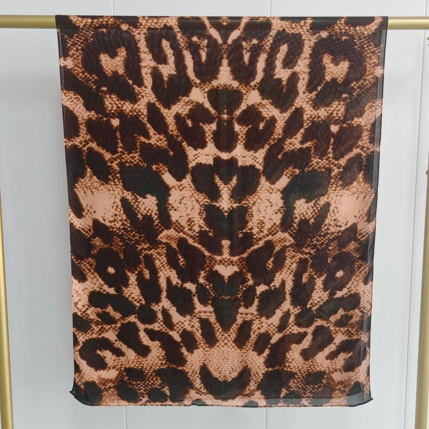 New Double-sided Print Modal Hijab Scarf Watercolor Leopard Prairie Hide Print Hijabs for Women Muslim Fashion Turbans for Women