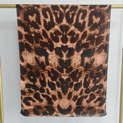 New Double-sided Print Modal Hijab Scarf Watercolor Leopard Prairie Hide Print Hijabs for Women Muslim Fashion Turbans for Women