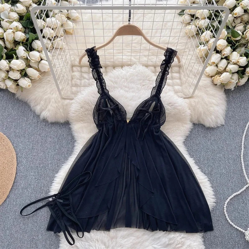 Cute Sweet Trend Cartoon Printed Jumpsuit Half High Collar Sleeveless Slim Fit Lingerie Bodycon Bodysuit Rompers Pajama Catsuits