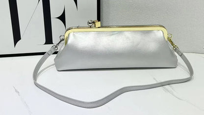 Women Long Armpits Clutch Bag With Removable Shoulder Strap Fashionable Party Bag Luxury Designer Clip Handbag Purses For Ladies