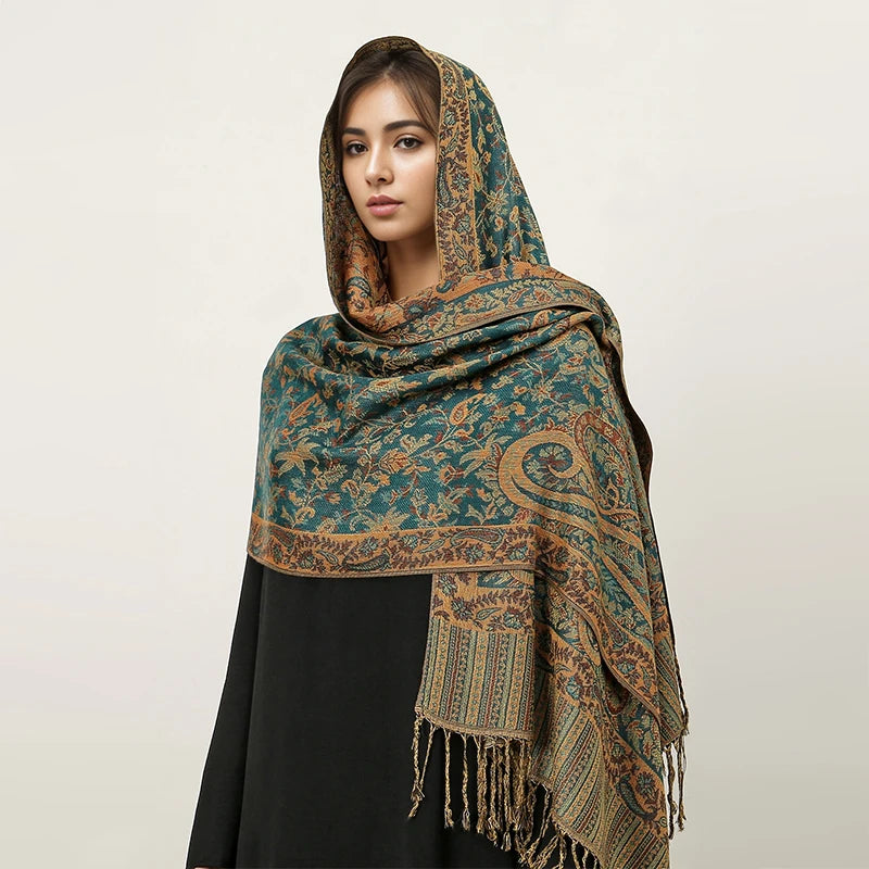2024 Luxury Brand Cashmere Women Scarf Printed Winter Warm Shawl and Wraps Pashmina Bandana Long Jacquard Paisley Female Foulard