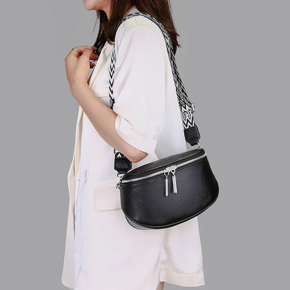 High Quality Cow Leather Women Shoulder Crossbody Bags 2023 Luxury Solid Genuine Leather Small Handbag Female Messenger Tote Sac
