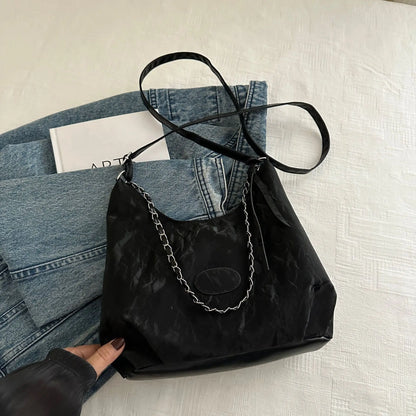 New Summer Chain Commuting Bag, Casual Student Soft Face Large Capacity Bag for Women, Fashion Single Shoulder Crossbody Bags