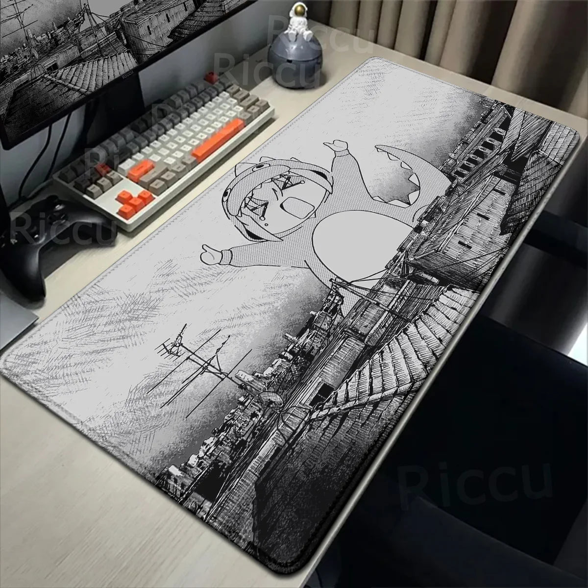 Anime HD Print Mouse Pad Bocchi The Rock Large Gaming Mousepad Rubber Computer Mouse Mat Gamer Locking Edge Accessories Non-slip