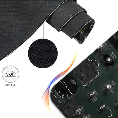 900x400 Flight Simulator Cockpit Mouse Pad, Non-Slip Stitched Edge Rubber Mat, Ideal Desk Pad for Gaming Office Computer Desktop