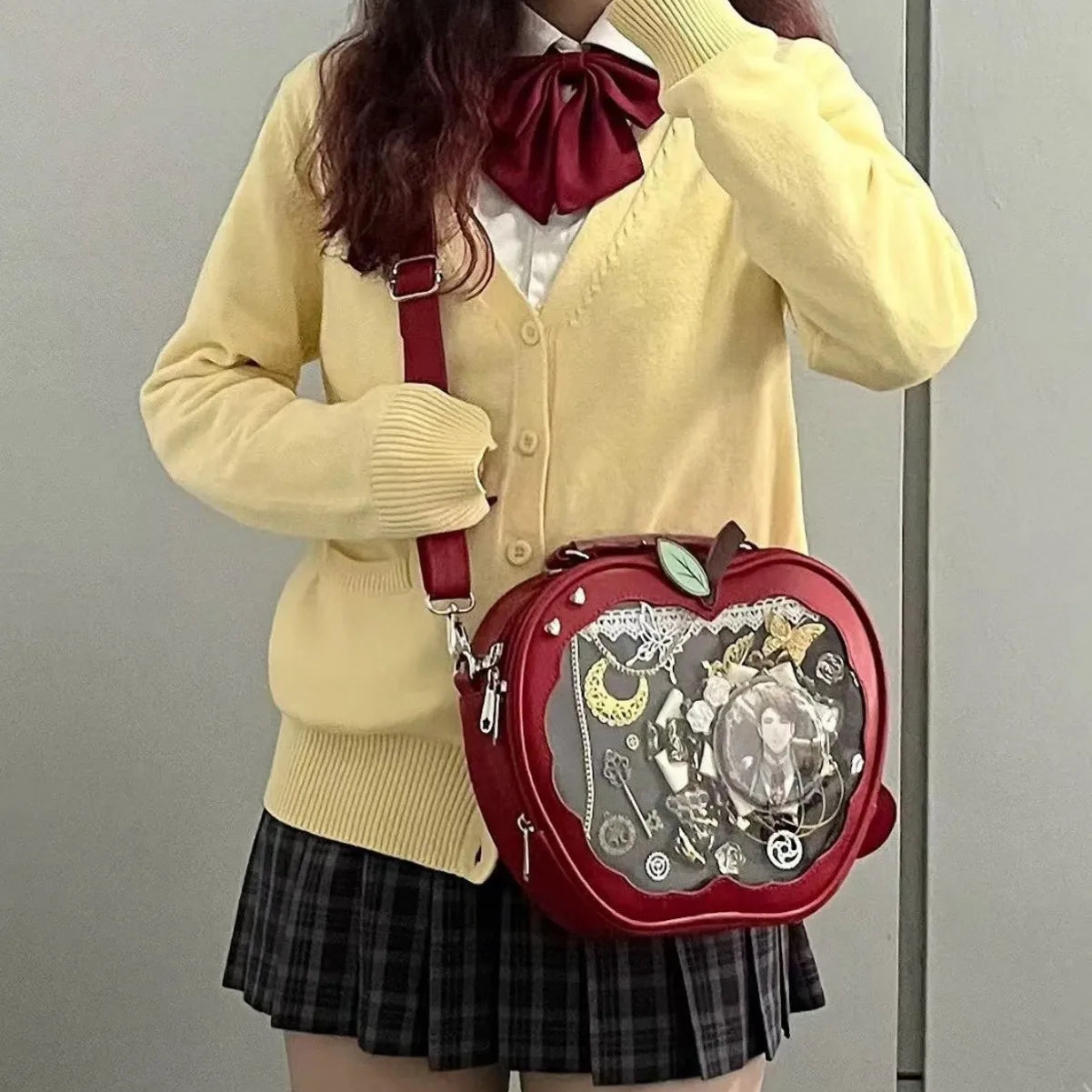 Kawaii Ita Backpack Creative Apple Women's Ita Bag Original Cute Five Pointed Star Street Fashion Harajuku Girl Crossbody Bags